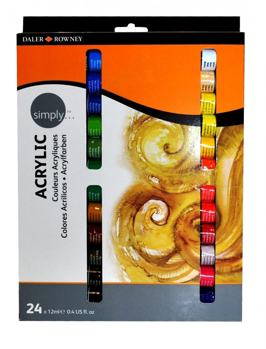 Sada akrylových barev SIMPLY - 24 × 12 ml