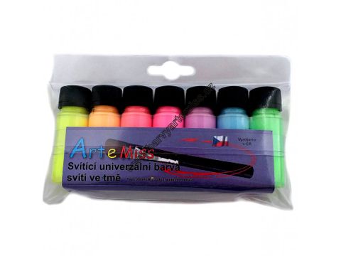 Obrázek produktu: Sada akrylových barev svítících ve tmě 7 x 12g