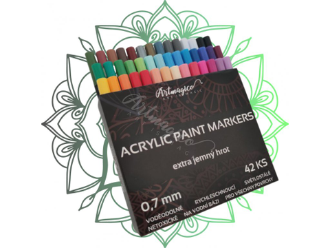 Obrázek produktu: Sada akrylových popisovačů Artmagico s Extra jemným hrotem (0,7 mm) 42 ks