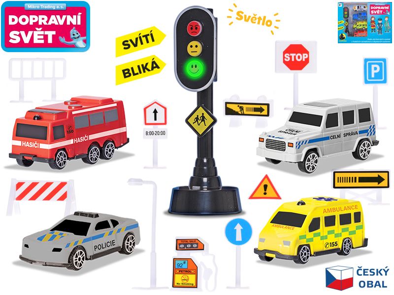 Sada aut zachraných složek 7 cm, 4 ks