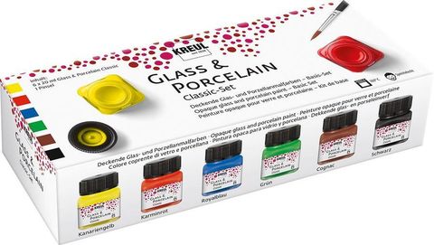 Obrázek produktu: Sada barev na sklo a porcelán "CLASSIC", 6 x 20 ml, Hobby Line, KREUL