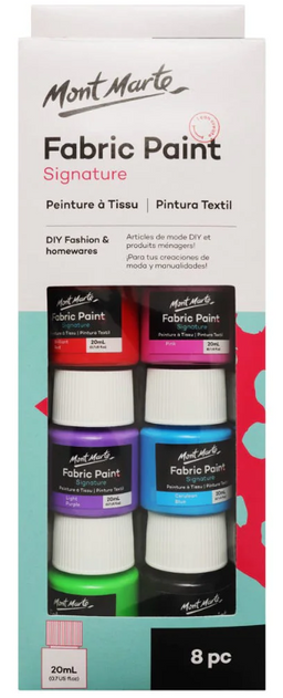 Obrázek produktu: Sada barev na textil Mont Marte, 8 x 20 ml