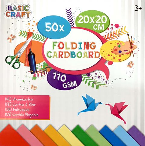 Obrázek produktu: Sada barevných papírů na origami 20 × 20 cm, 110 g/m2 - 50 ks