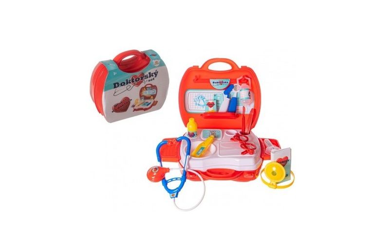 Teddies Sada doktor/lékař plast v plastovém kufříku 24x22x9cm v sáčku