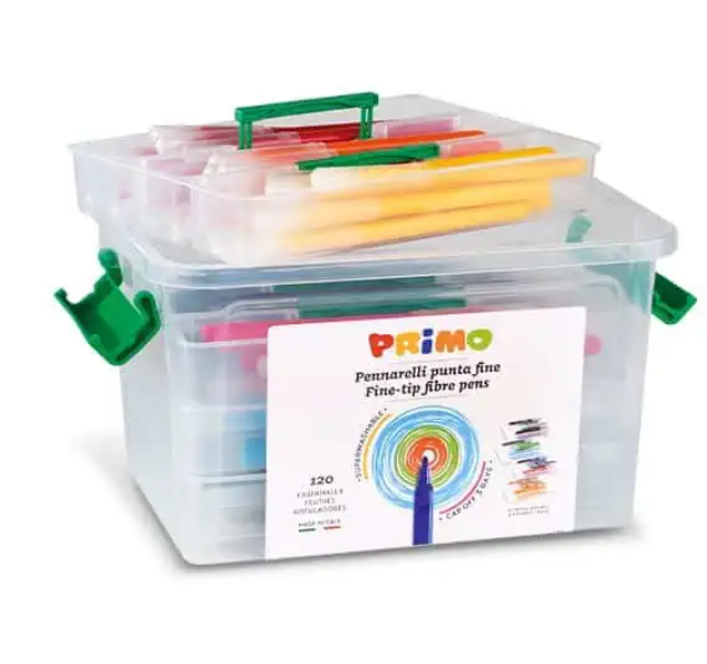 Sada fixů PRIMO v boxu, hrot 2,5 mm, sada 120 ks (12 x 10 barev)