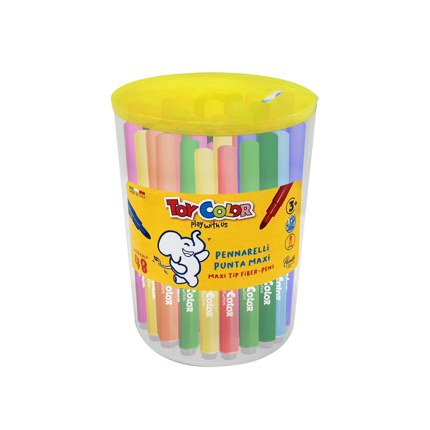 Sada fixů Toy Color JUMBO v plastovém boxu 48 ks