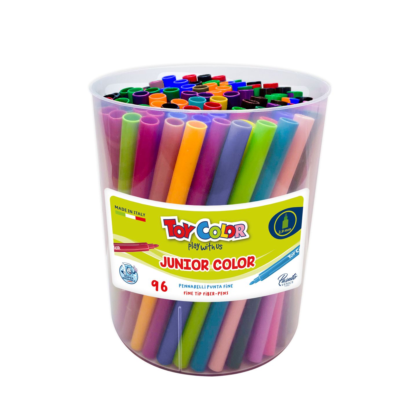 Sada fixů Toy Color v plastovém boxu - 96 ks