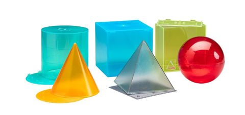 Obrázek produktu: Sada geometrických těles průhledná 6 ks