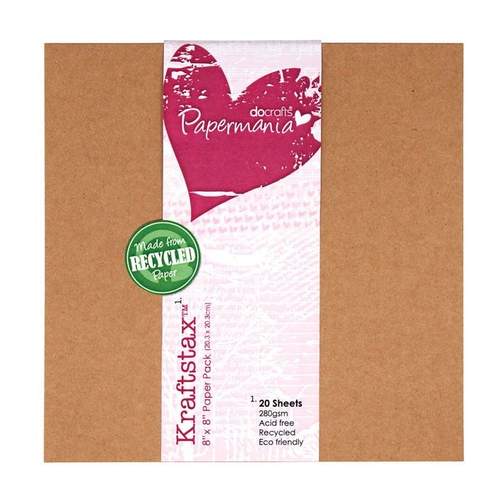 Levně Sada kartonových papírů Kraftstax 20 × 20 cm (20 ks)