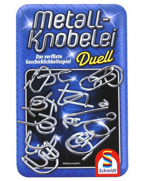 Obrázek produktu: Sada kovových hlavolamů Duell v plechové krabičce