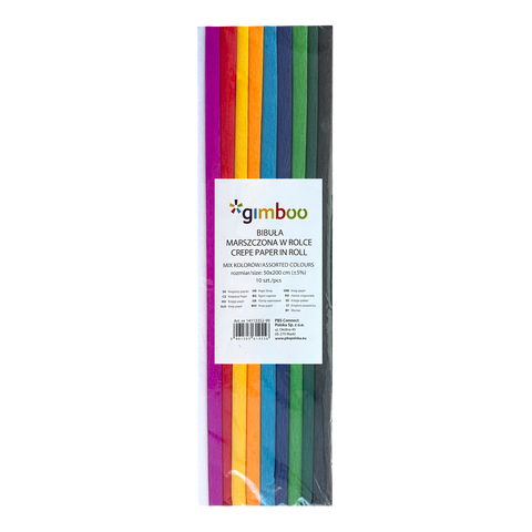 Obrázek produktu: Sada krepových papírů, 50 × 200 cm, 10 ks, mix barev