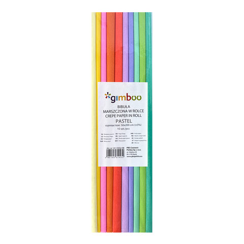 Obrázek produktu: Sada krepových papírů, 50 × 200 cm, 10 ks, mix pastelových barev