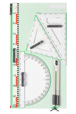 Obrázek produktu: Sada magnetických tabulových rýsovacích pomůcek WISSNER - bílá