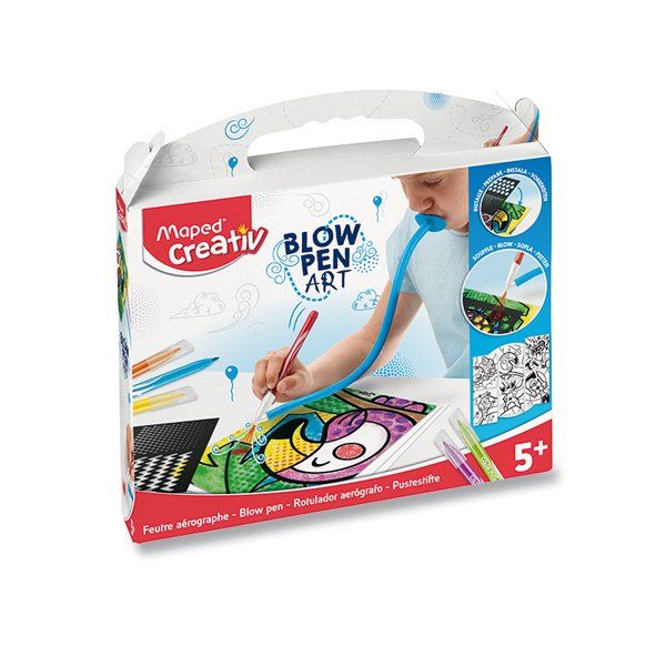 Sada MAPED CREATIV BLOWPEN POP´ART, Foukací pero - 6 barev
