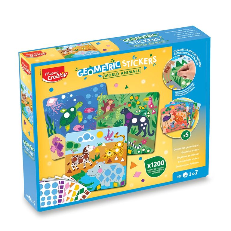 Maped Creativ Geometric Stickers - kreativní sada - World Animals
