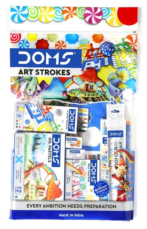 Obrázek produktu: Sada na kreslení a malování DOMS Art Strokes - 39 ks v závěsném pouzdru