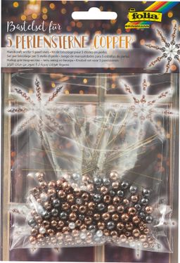 Obrázek produktu: Sada na výrobu hvězd z perliček - měděné barvy