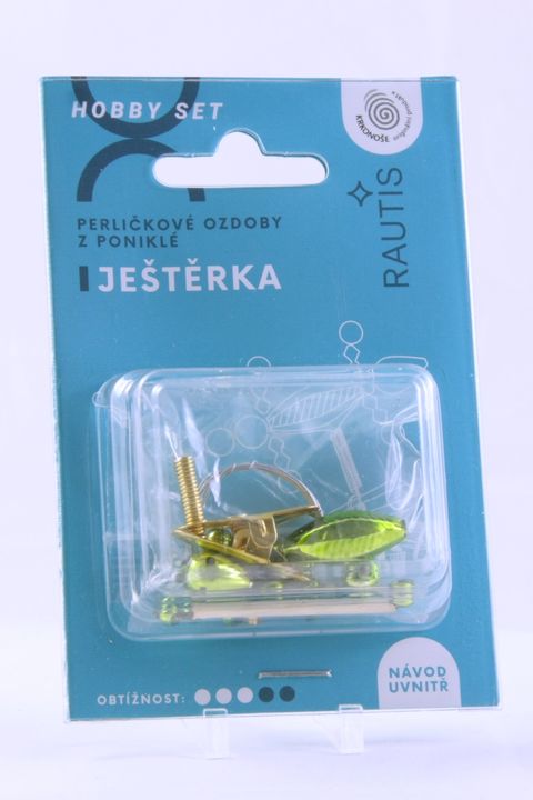 Obrázek produktu: Sada na výrobu ozdoby z perliček - Ještěrka - zelená/zlatá