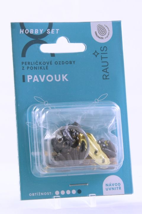 Obrázek produktu: Sada na výrobu ozdoby z perliček - Pavouček - černý
