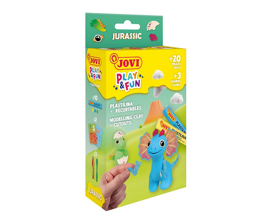 Sada plastelína JOVI PLAY&FUN MINI - 20 ks Jurassic