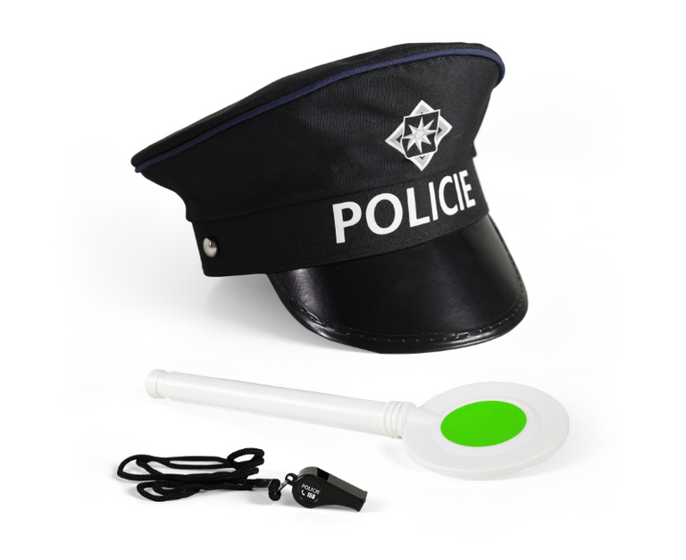 Rappa sada policie s plácačkou a píšťalkou