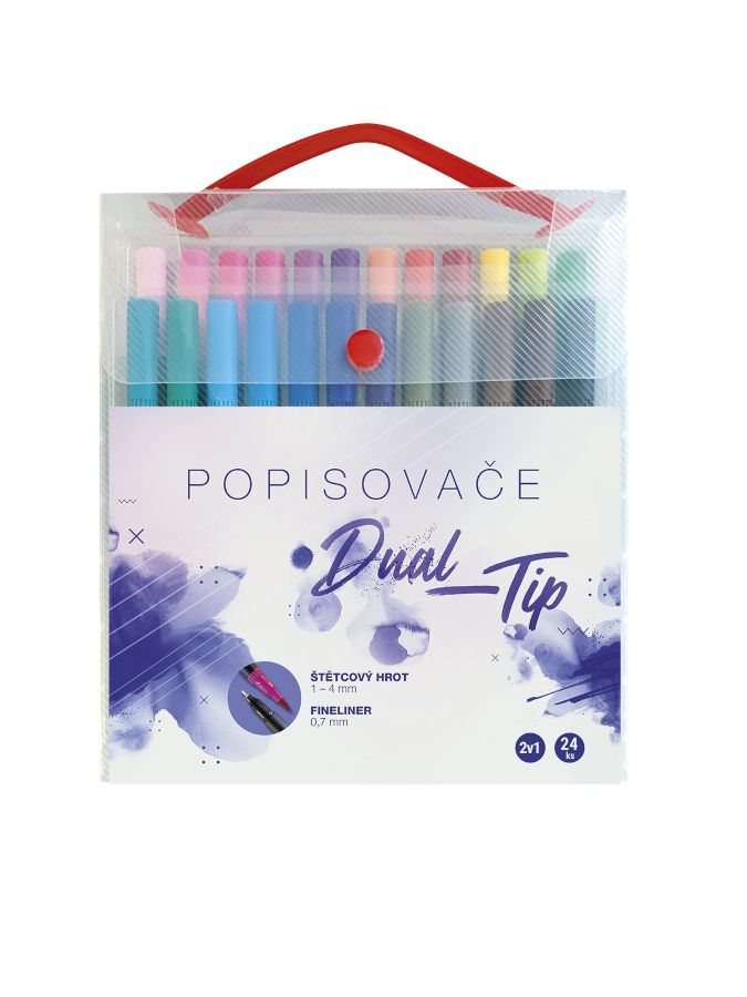 Sada popisovačů CONCORDE Dual-Tip, 24 ks box