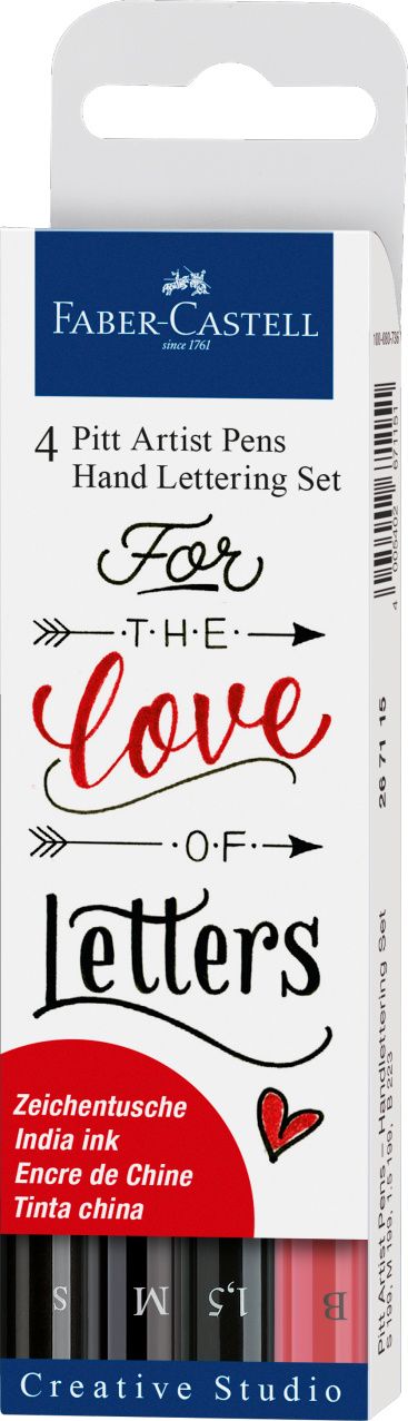 Popisovač Faber Castell Pitt Artist Pen Handlettering 4ks Faber-Castell
