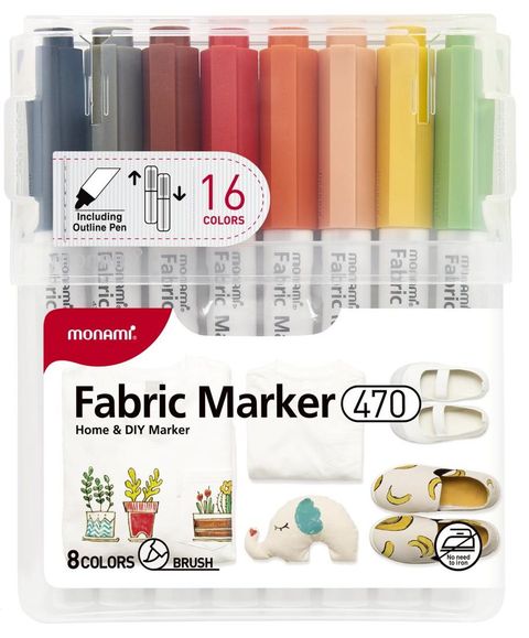 Obrázek produktu: Sada popisovačů na textil Monami 470 Fabric Marker - 16 ks
