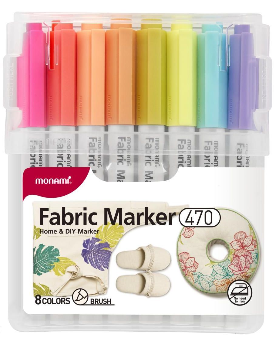Sada popisovačů na textil Monami 470 Fabric Marker - 8 ks
