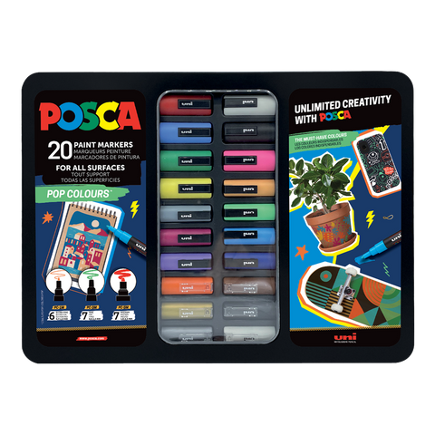 Obrázek produktu: Sada popisovačů POSCA POP, PC-1M/PC-3M/PC-5M - mix 20 barev