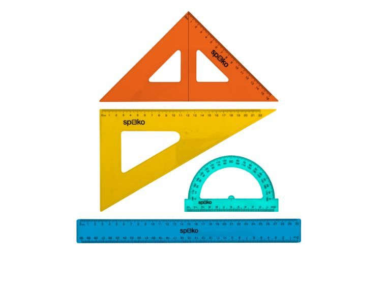 Sada pravítek Spoko 4 ks - mix barev