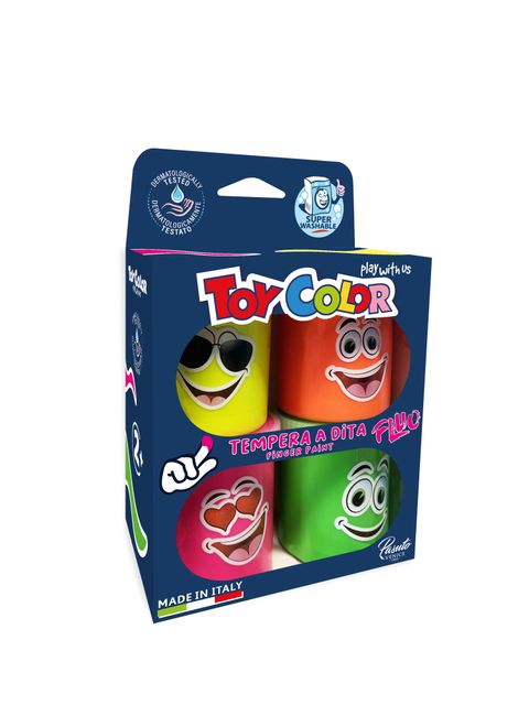 Obrázek produktu: Sada prstových barev Toy Color 4 x 80 ml - fluo odstíny