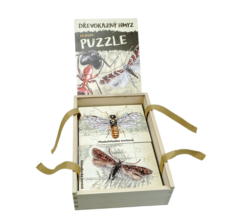 Levně Sada puzzle - dřevokazný hmyz