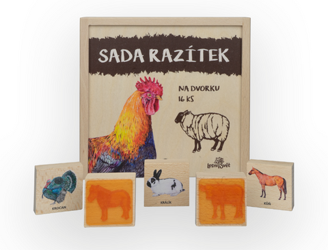 Obrázek produktu: Sada razítek 16 ks - na dvorku