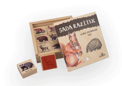 Obrázek produktu: Sada razítek 9 ks - lesní zvířátka