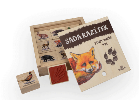 Obrázek produktu: Sada razítek 9 ks - stopy zvěře