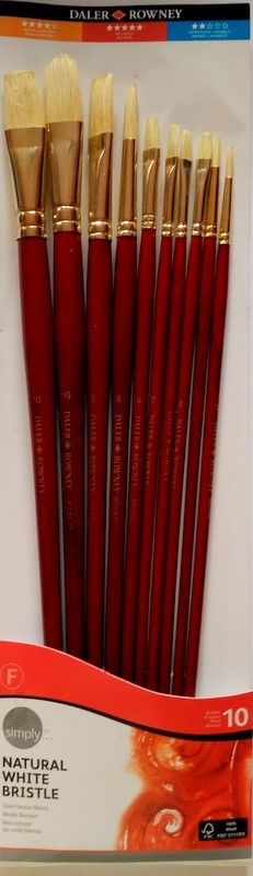 Obrázek produktu: Sada štětců  Daler-Rowney - Simply, 10 ks (kulaté a ploché)