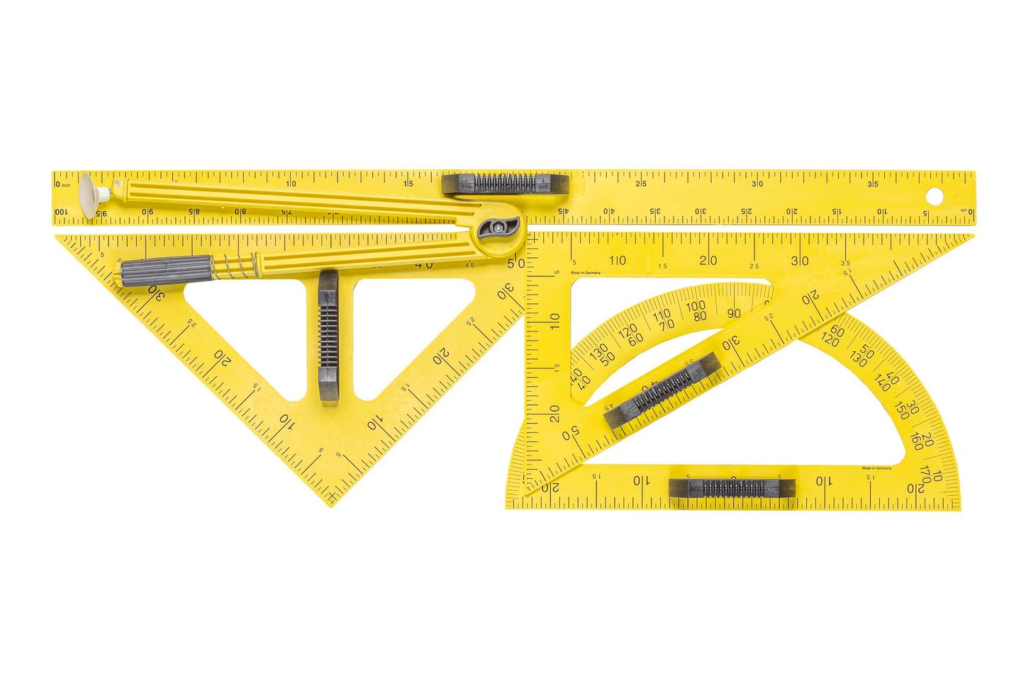 Sada tabulových rýsovacích pomůcek WISSNER - žlutá