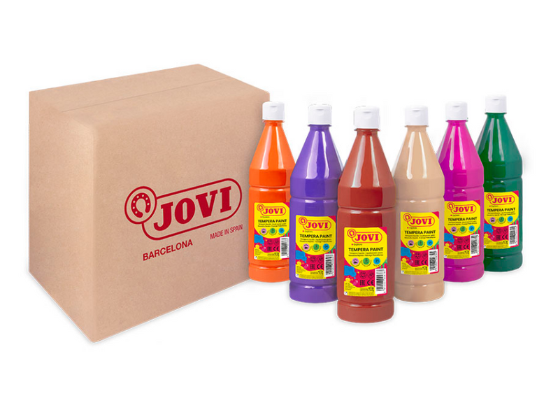 Sada temperových barev JOVI PREMIUM 6 x 1000 ml, mix barev