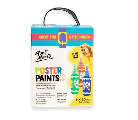 Obrázek produktu: Sada temperových barev Mont Marte BASIC v lahvičce s tenkým hrotem - 6 x 60 ml
