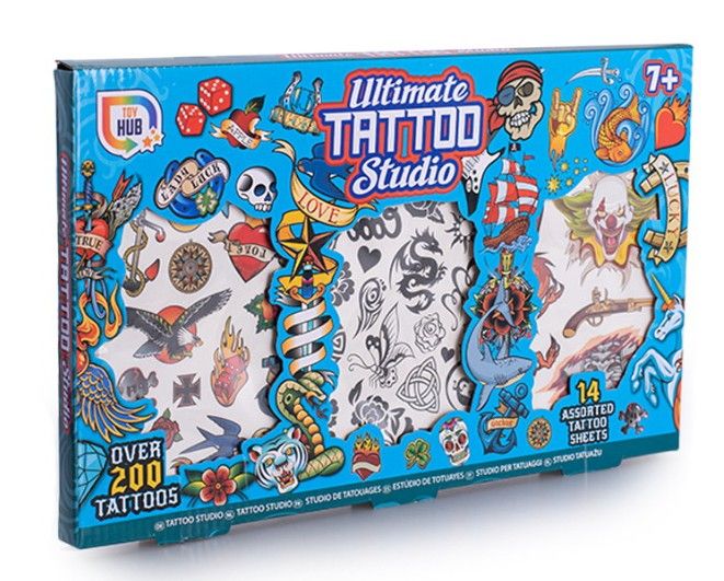 Sada tetování pro kluky 14 listů 200 motivů