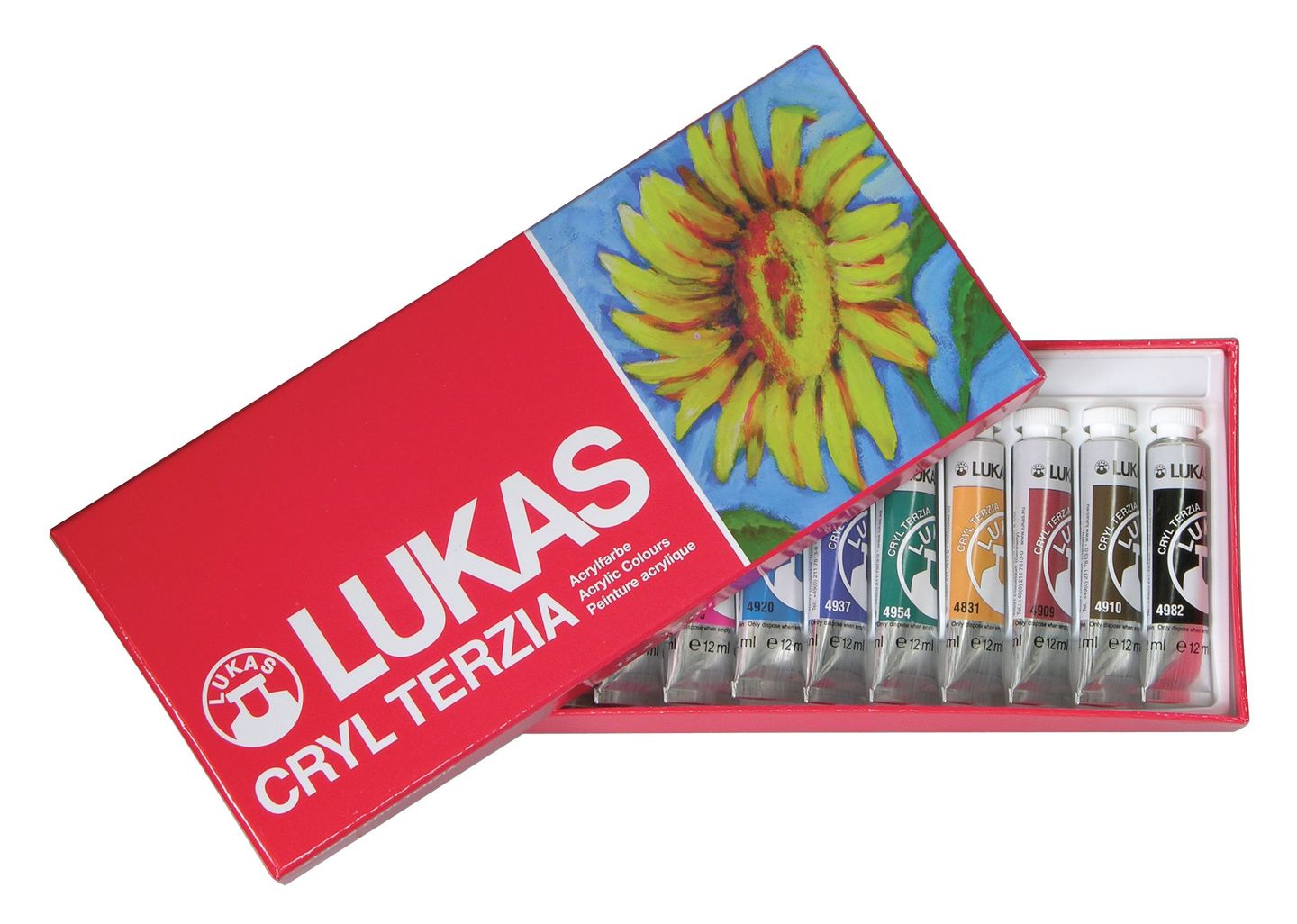 Sada uměleckých akrylových barev LUKAS Terzia - 12 × 12 ml
