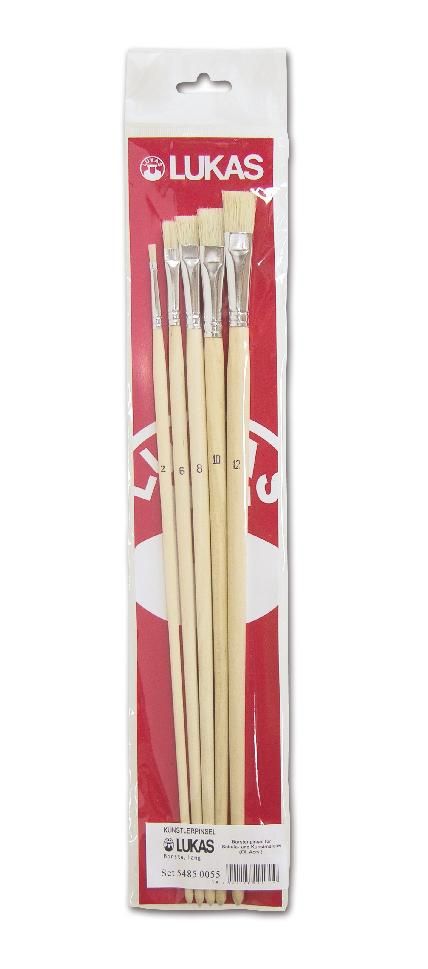 Sada uměleckých plochých štětců, LUKAS - 5 ks