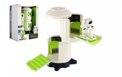 Obrázek produktu: Sada vesmír plast astronaut,vesmírná stanice na baterie se světlem, zvukem