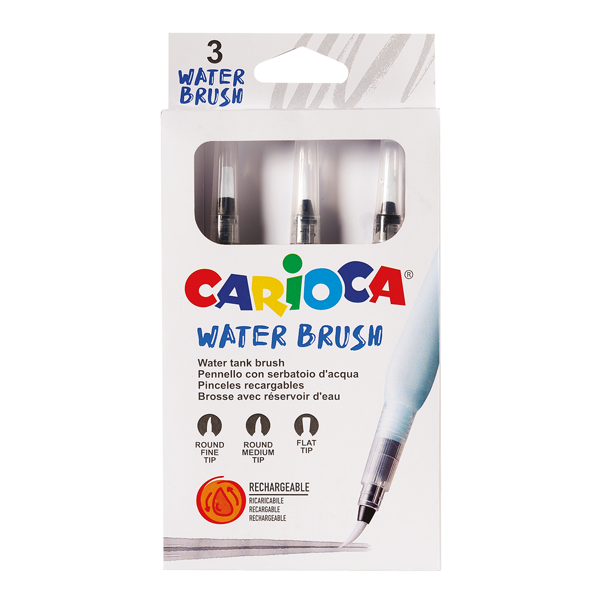 Sada vodních štětců Carioca - 3 ks