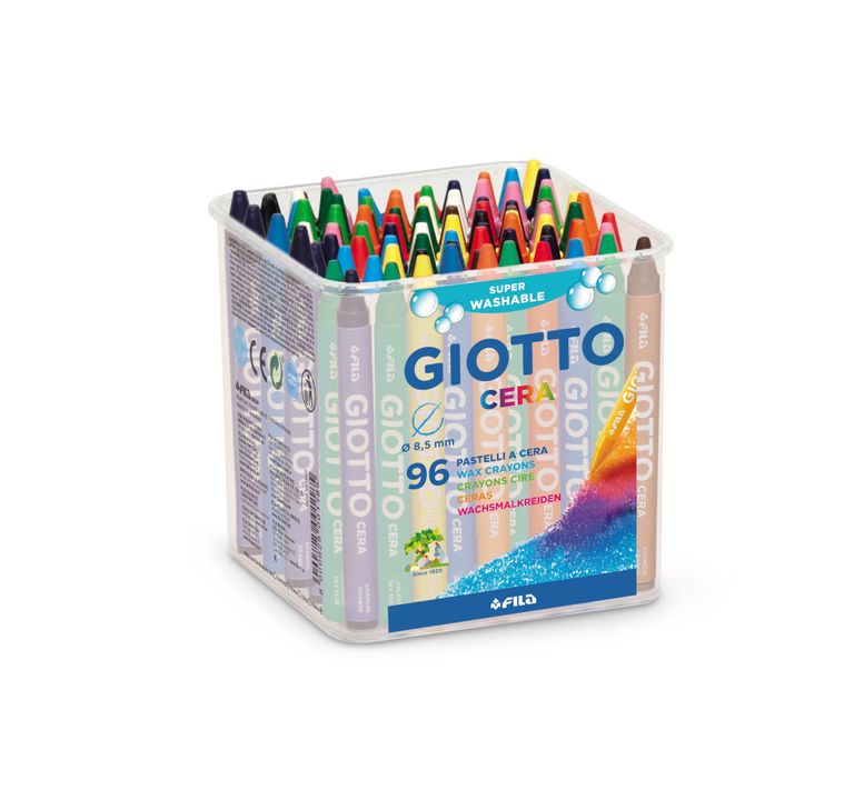 Sada voskovek Giotto v plastovém boxu - 96 ks