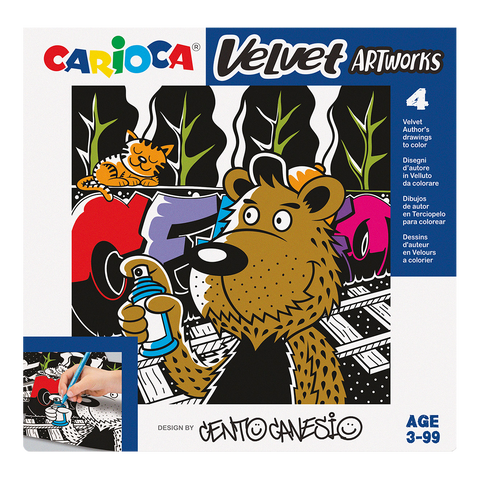 Obrázek produktu: Sametové omalovánky Carioca CENTO Graffiti, 4 ks