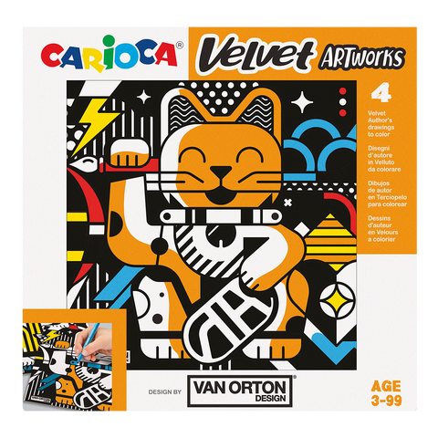 Obrázek produktu: Sametové omalovánky Carioca VAN ORTON Art, 4 ks