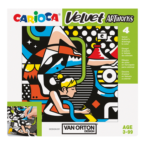 Obrázek produktu: Sametové omalovánky Carioca VAN ORTON Street, 4 ks