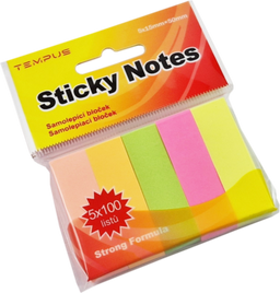 Obrázek produktu: Samolepicí bloček 50 × 15 mm 5 barev - neon mix